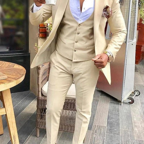 Men Suits Green 3 Piece Slim Fit Elegant Suit Formal Fashion - Etsy