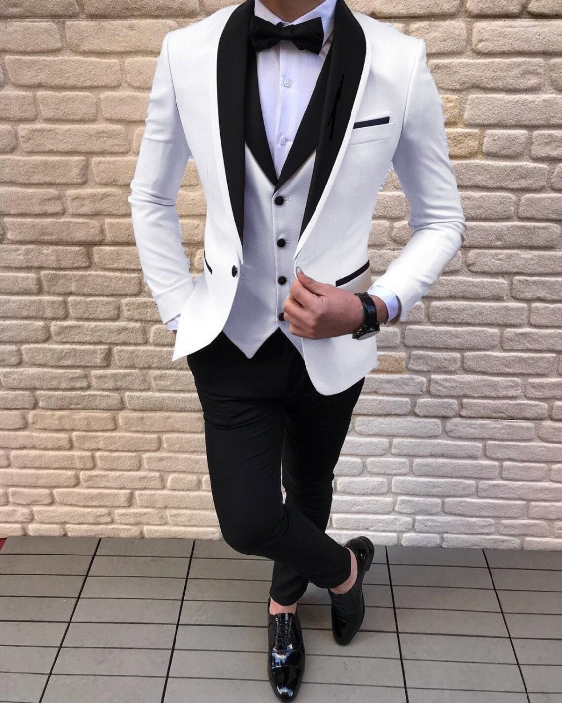 Men Suits 3 Piece White Suits Men Slim Fit Suits One - Etsy India