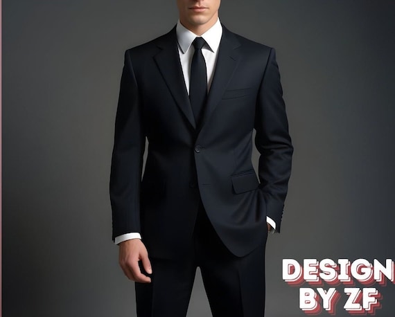 Elegant Black 2-piece Suit: Formal Bespoke Attire - Etsy