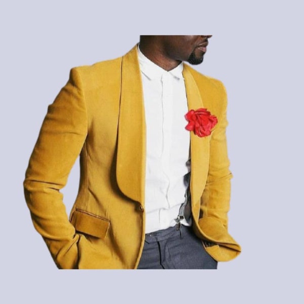 Mens Yellow Dinner Jacket Etsy