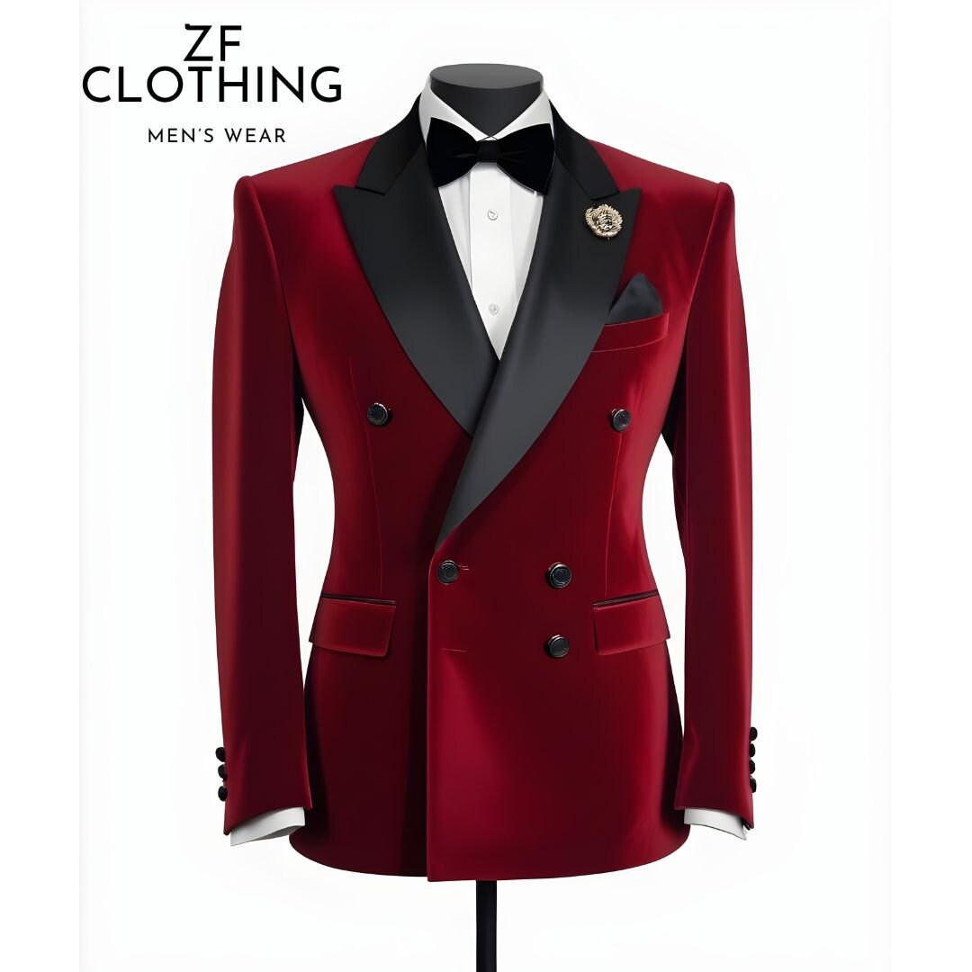 Red velvet suit jacket mens sale