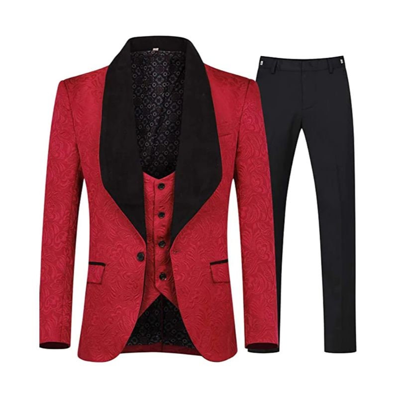 Red and black striped deals blazer