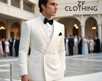 ホワイト ダブルブレストスーツ 楽天市場】メンズ スーツ 白 ダブルブレスト ハイエンド 高級感