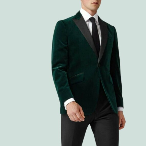 Green velvet tuxedo jacket mens shop