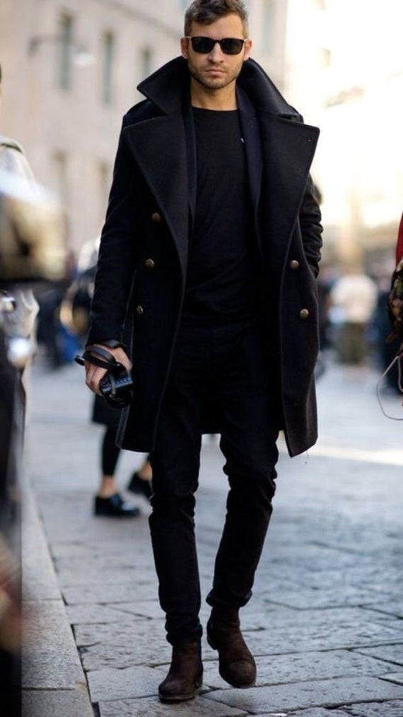 Black Trench Coat For Men