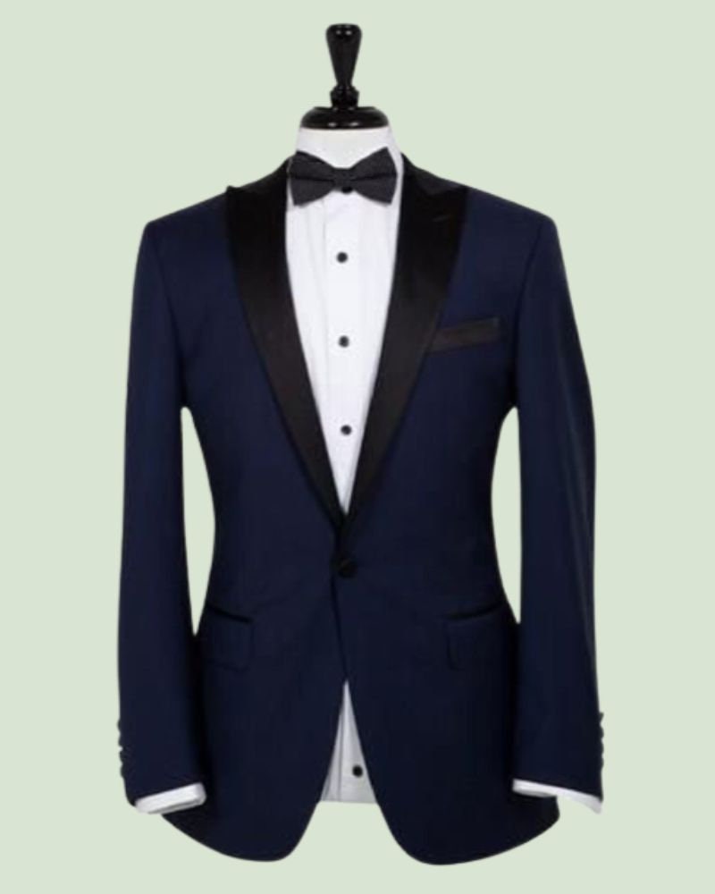 Tuxedo Jackets Men Navy Blue Velvet One Button Peak Lapel Slim | Etsy