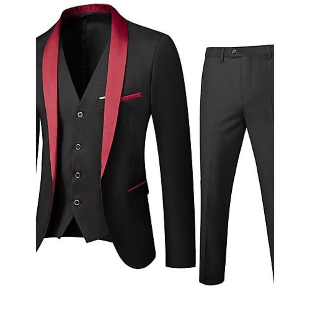 Men Suits 3 Piece , Black Suits Men, Formal Fashion, Slim Fit Luxury ...