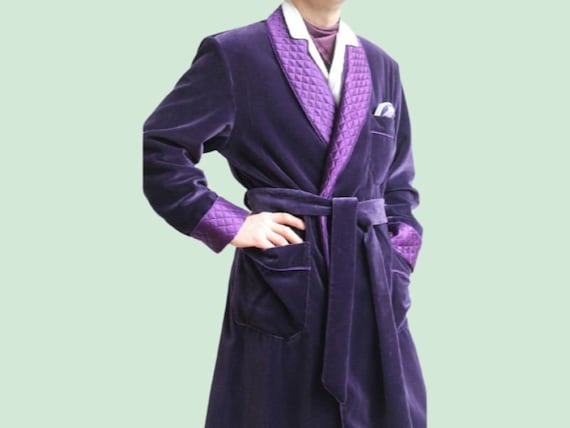Quilted shop smoking jacket