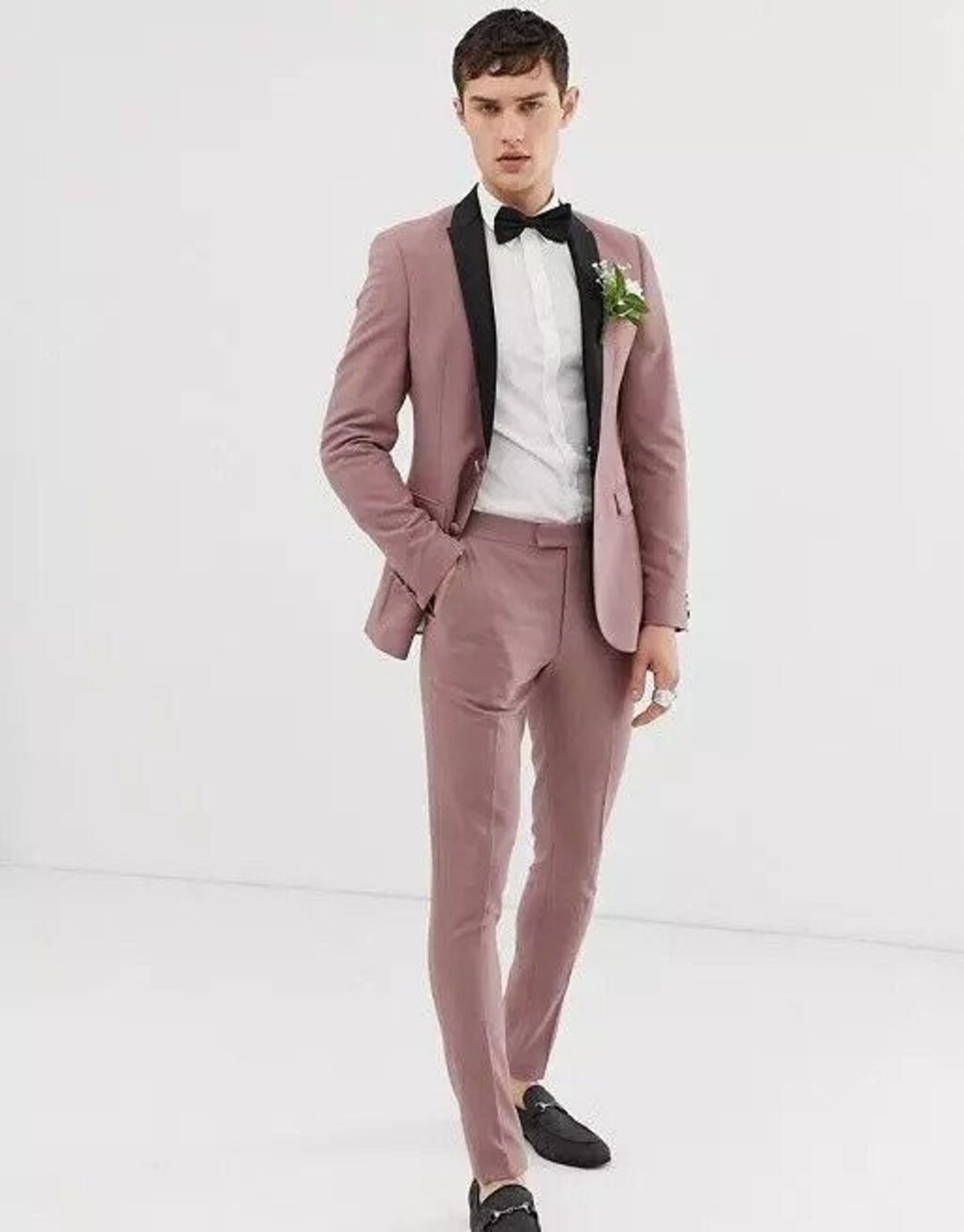 Men Suits Pink 2 Piece Slim Fit Elegant Suits Formal Fashion - Etsy