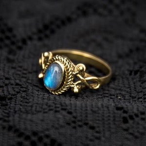 Anello MoonStone, anello fatto a mano, anello unico, anello vintage, anello boho, anello anniversario, anello nuziale, anello regalo, regalo per la festa del papà