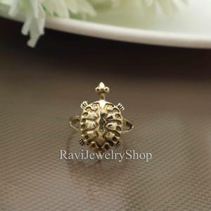 Tortoise Brass Ring | Handmade Adjustable Animal Ring | Lucky Turtle Jewelry | Nature Inspired Ring | Boho Gift for Her or Him