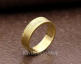 Gold Band Ring, Wedding Band Ring, Stackable Ring, Mens Gold Band, Thumb Ring, Minimal Band Ring, Unisex Everyday Ring, Anniversary Gift
