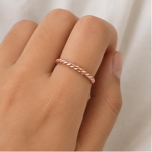 Handmade Solid Copper Tensor Ring: Hammered Wrap Toe Band
