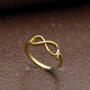 Infinity Ring, Minimalist Unisex Jewelry rings, Infinity Knot Ring, Infinity Love Ring, Thumb Ring, Brass Ring, Dainty Stackable Ring rv-kdl