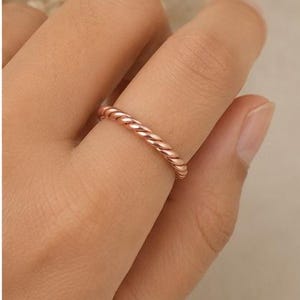 Handmade Solid Copper Tensor Ring: Hammered Wrap Toe Band image 4