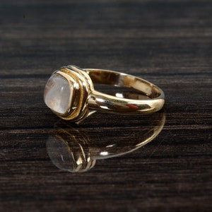 White Moonstone Brass Ring,Gemstone Brass Ring,Handmade Ring,Vintage Ring,Statement Ring,Boho Ring,Anniversary Ring,Ring For Her,Gift Ring