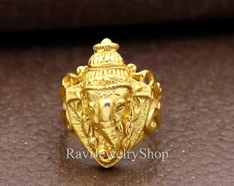 Ganesh Ring, großer Ganesh Ring, Elefant Ring, Yoga Schmuck Ring, Elefant Schmuck, Ganesha Ring, Amulett Good Luck, Unisex Ganesh Ring