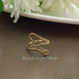 Tentacle Swirl Brass Ring | Handmade Adjustable Octopus Ring | Nautical Boho Jewelry | Sea Inspired Ring | Gift for Ocean Lovers