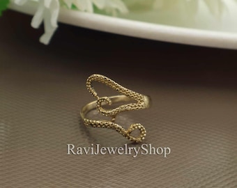 Tentacle Swirl Brass Ring | Handmade Adjustable Octopus Ring | Nautical Boho Jewelry | Sea Inspired Ring | Gift for Ocean Lovers