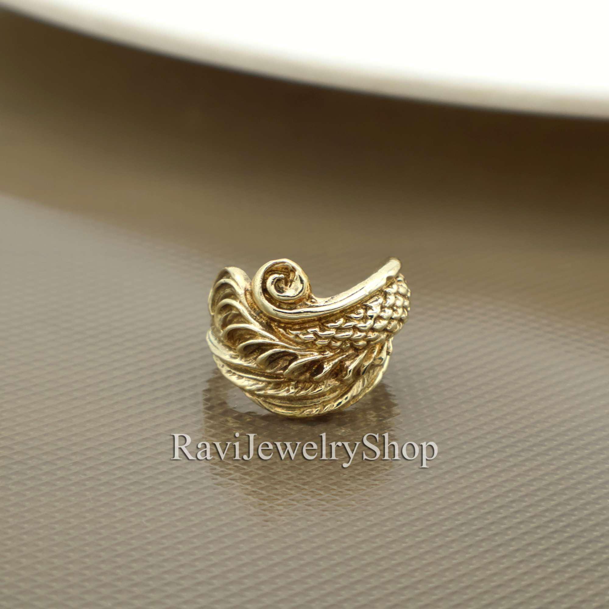 彫刻された渦巻きリング - Etsy 日本