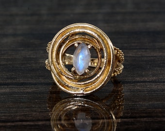 Moonstone Ring, Handmade Gemstone Ring, Natural Moonstone ring, Vintage Ring, White Moonstone Ring, Gift For Her, Anniversary Gift,