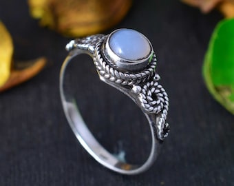 Genuine Moonstone Ring, Moonstone Silver Ring, Handmade Moonstone Ring, Moonstone Ring, Boho Ring, Moon Stone Ring, Gemstone Ring