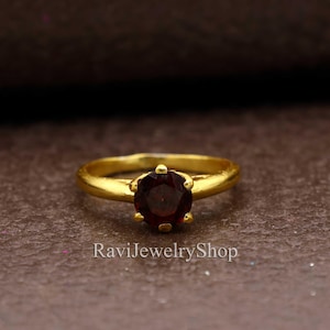 Dainty Ring, Gemstone Ring, Quartz Ring, Quartz Promise Ring, Engagement Ring, Birthday Gift, Simple Everyday Smoky Quartz Ring