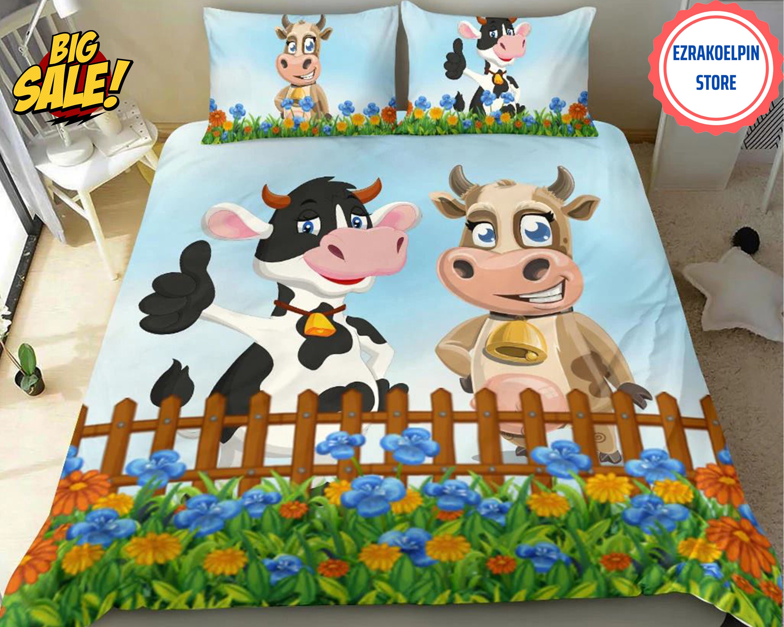 Dairy Cows bedding sets Classic bedding sets Personalized Etsy