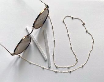 Gold plated eyeglasses/mask chain