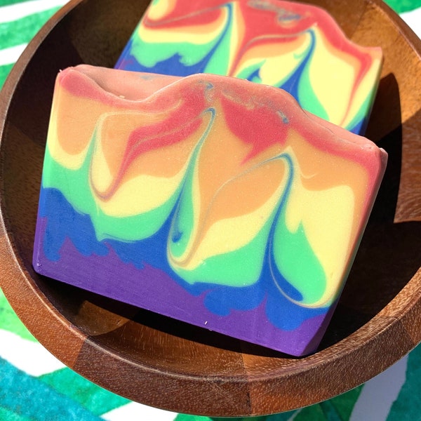 Love is Love Cold Processed Soap made with luxurious skin loving hemp seed oil, shea butter, coconut oil, and olive oil