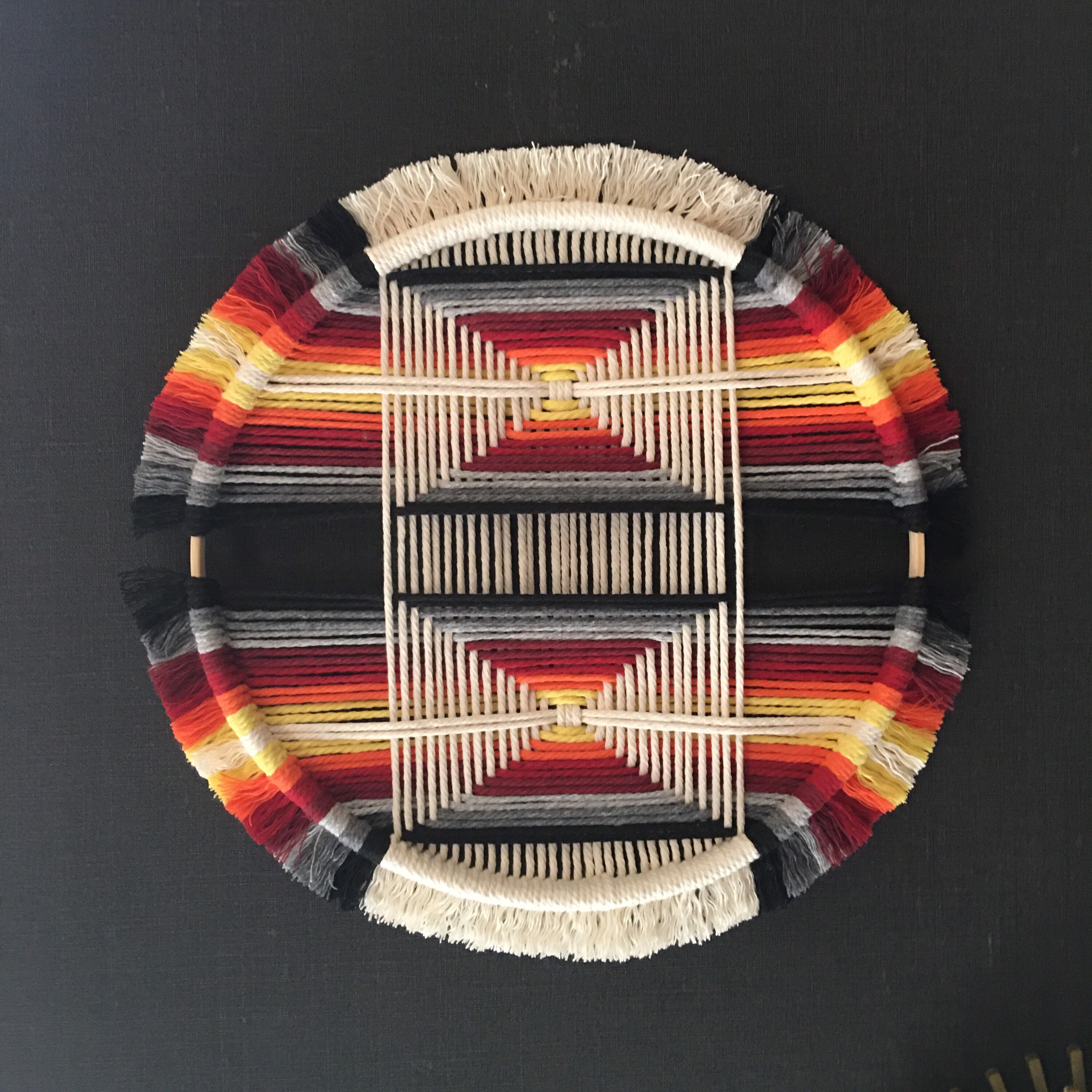 Tenture Murale Ethnique - Macramé Rond Décoration d'intérieur