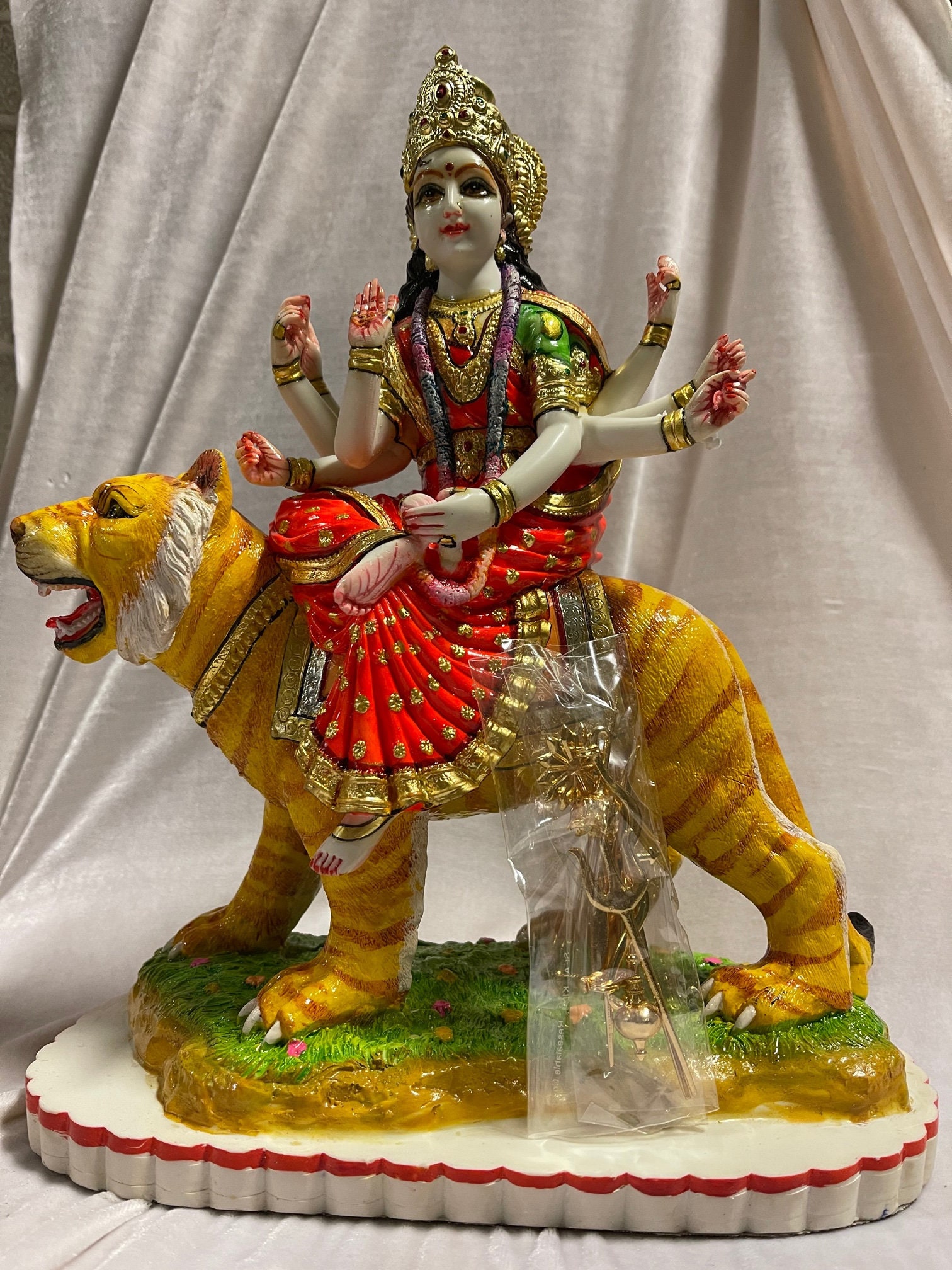 Durga Mythological Indian Hindu Goddess Statue Etsy Australia