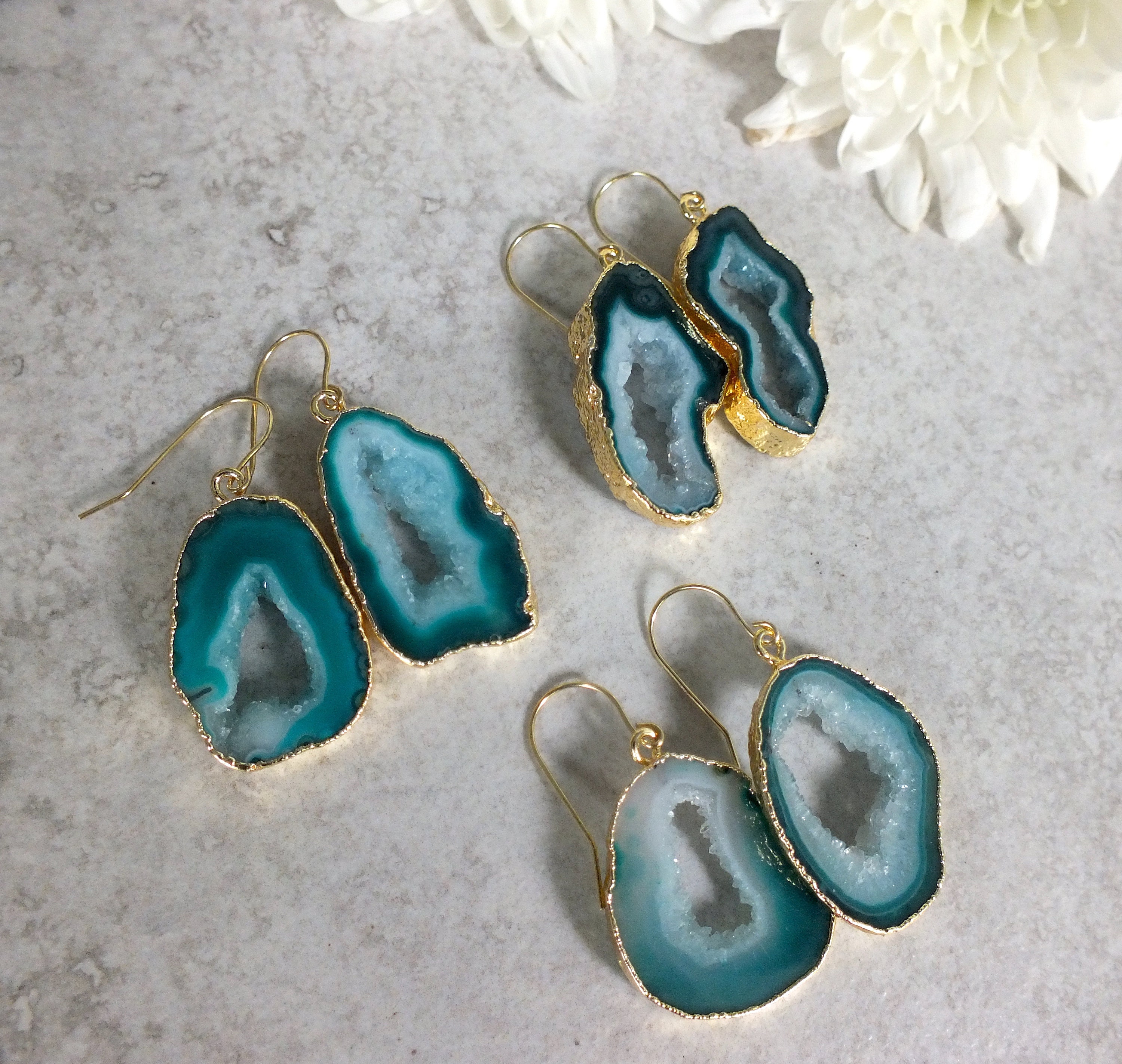 Agate stone best sale earrings