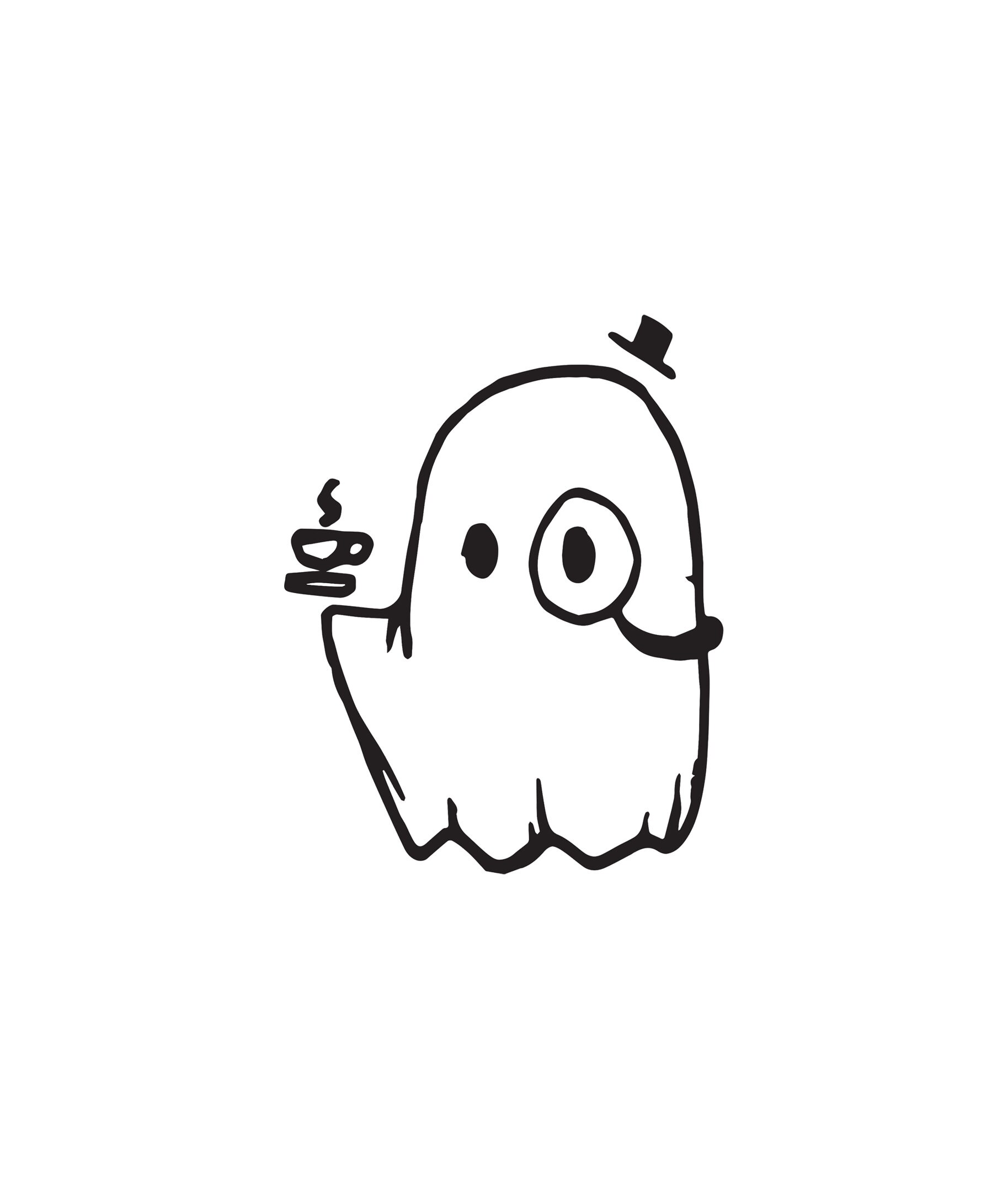 Ghost Decal. Can be placed on any car sign wall and or Etsy