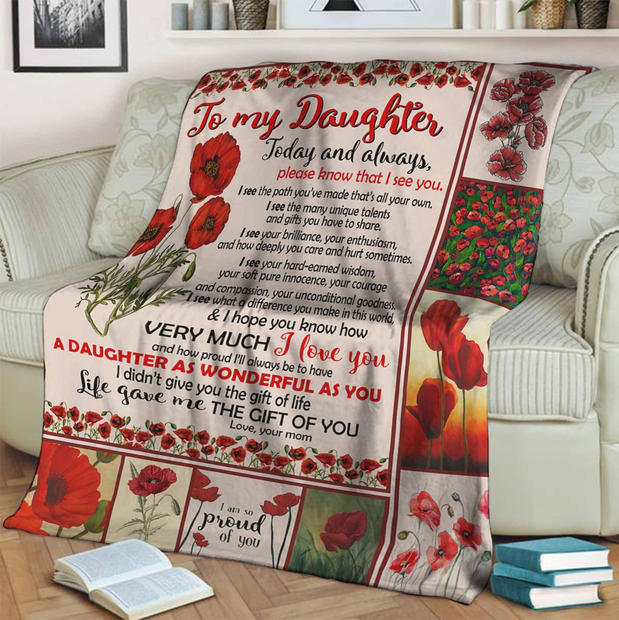 To My Daughter Blanket Gift For Daughter Blanket For Etsy