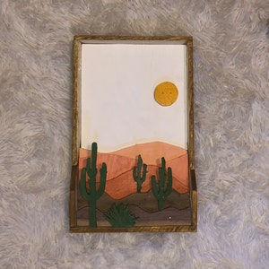 Desert Sun Wood Art