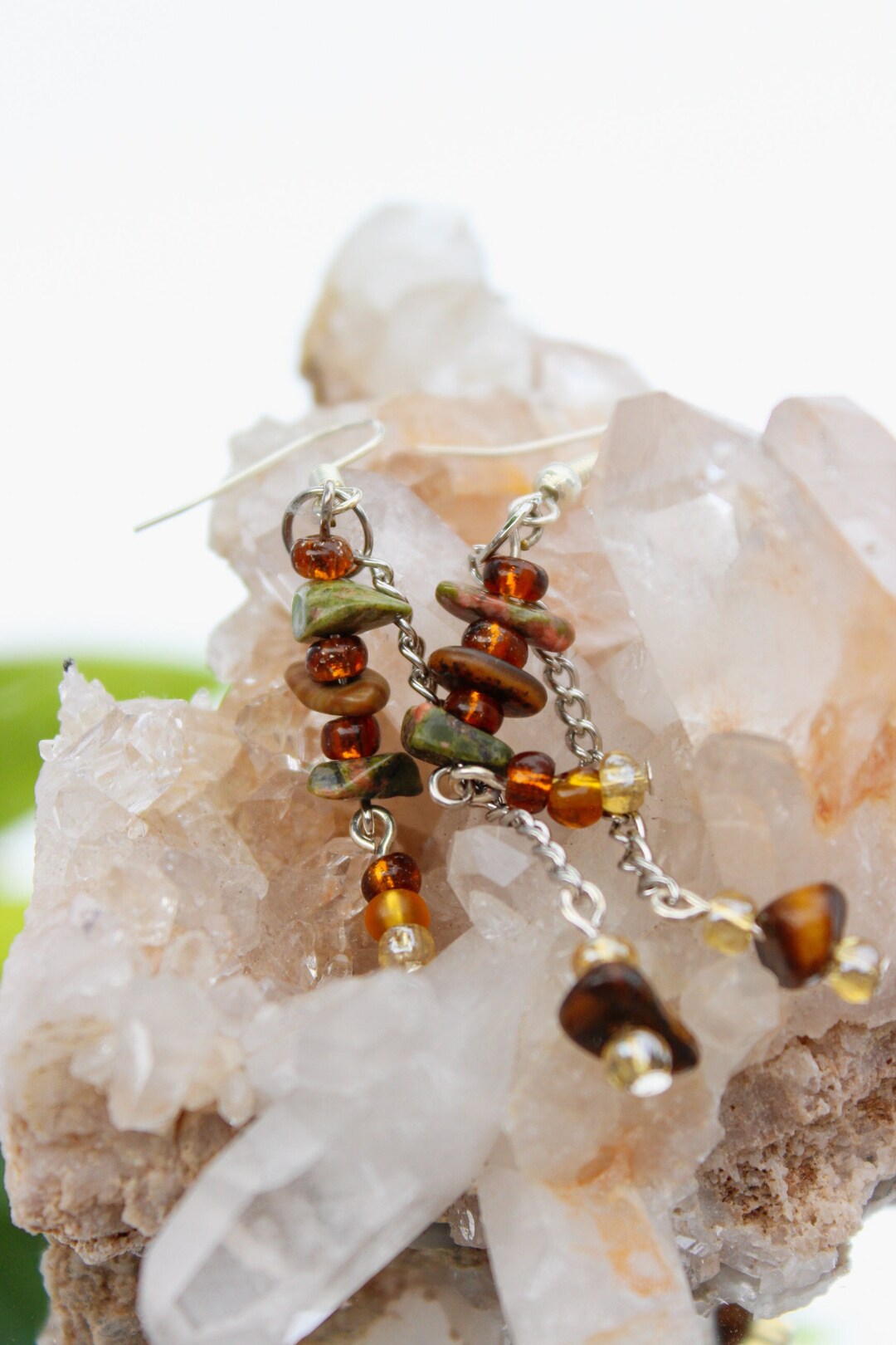X Prism Earth Building Block Earrings