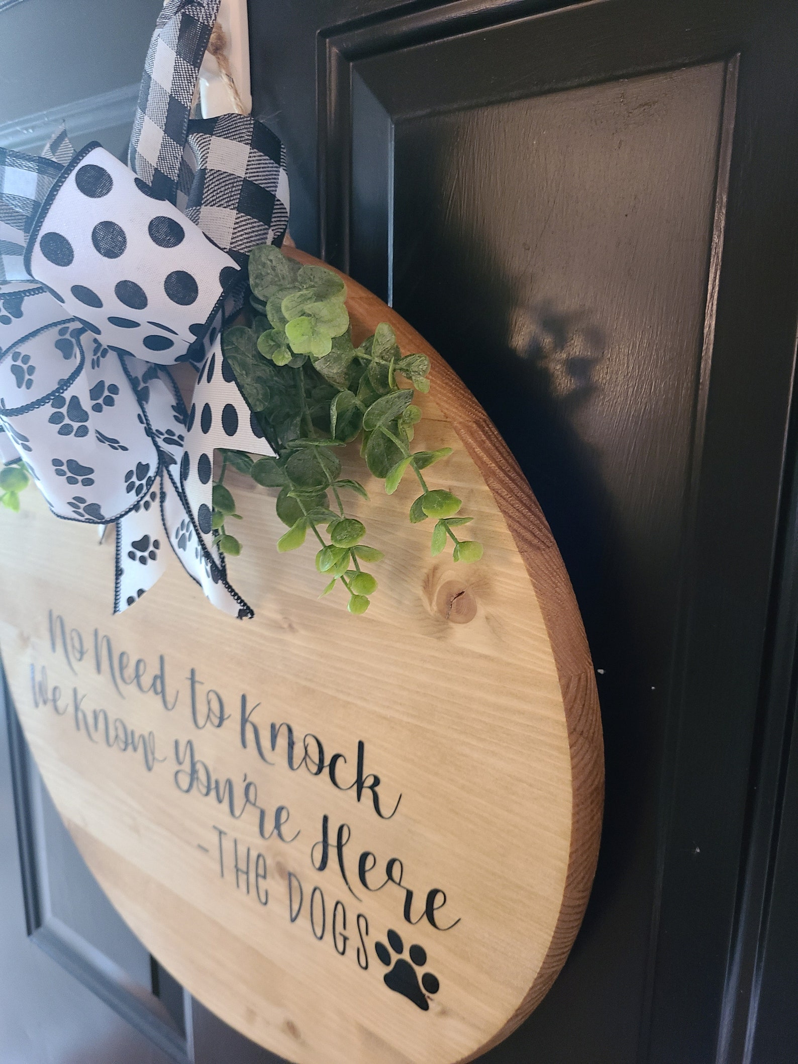 Dog Theme Wood Door Hanger Etsy