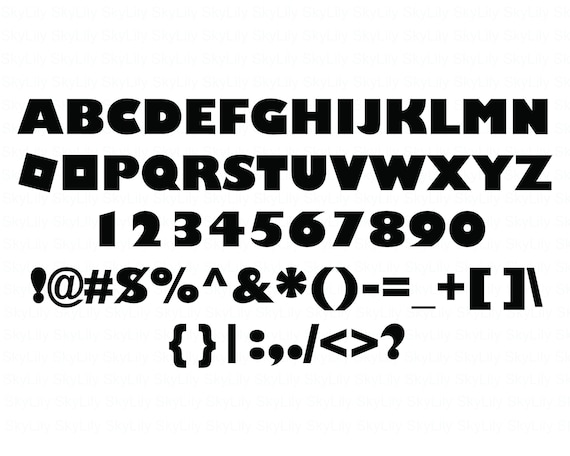 Roblox Font Ttf Format Letters Numbers Symbols Etsy - roblox font download