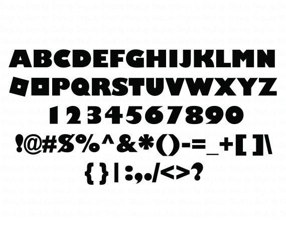 Roblox Font Ttf Format Letters Numbers Symbols Etsy - roblox font download