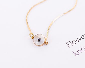 Adjustable Forget me not seed miscarriage bracelet. Custom baby loss memorial gift. Gold Filled pregnancy loss seed jewelry. Gift for loss