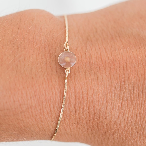 Bracelet graine de moutarde. Bijou réglable en forme de graine de moutarde en Gold Filled. Bracelet de foi. Bijoux chrétiens minimalistes. Cadeau de Noël pour elle
