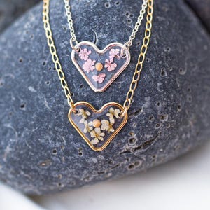 Mustard seed necklace. Heart shaped dainty mustard seed necklace. Gold fill or sterling silver. Faith jewelry, minimalist Christian jewelry