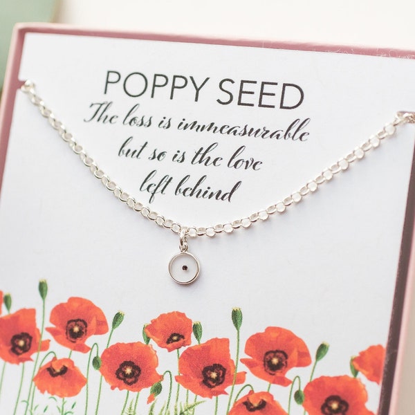 Poppy seed miscarriage Bracelet. Dainty, minimalist poppy seed infant loss keepsake gift, multiple baby loss sympathy bracelet.