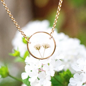 Baby&#39;s Breath miscarriage gift necklace. Loss of baby keepsake, loss of pregnancy gift for mom. Multiple miscarriage loss sympathy jewelry