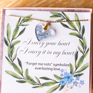 Forget me not miscarriage sympathy keepsake necklace gift. Bereavement memorial necklace. baby loss gift gift. Miscarriage jewelry