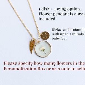 Baby's breath flower miscarriage necklace gift. Gold Fill dainty necklace infant loss keepsake gift, multiple losses, loss sympathy necklace image 4