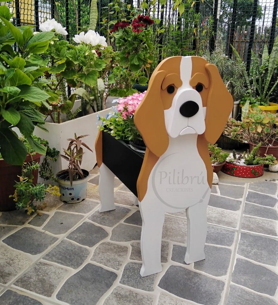 Pattern Wood Planter Wood Pet Pet Planter Beagle Etsy