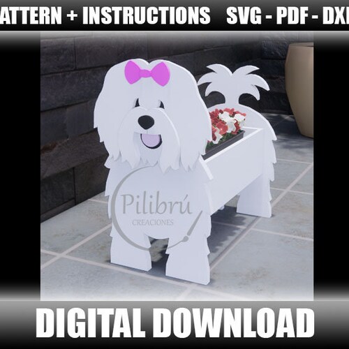 Scroll Saw Pattern Scottish Terrier Planter Garden Ornament Etsy