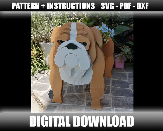 Bulldog Wooden Animal Bulldog Wooden Animal